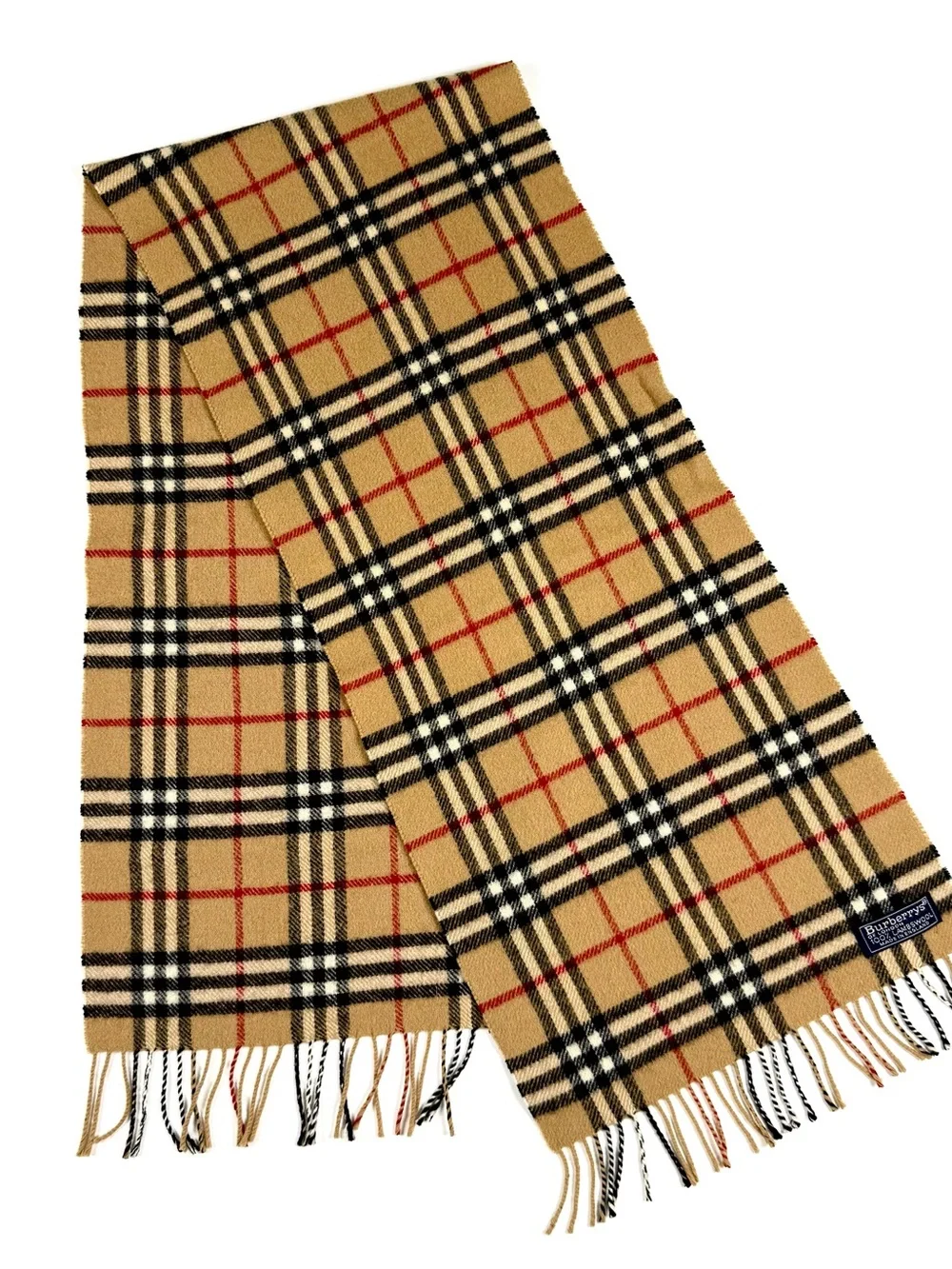Authentic Vintage Burberry Nova Check Lambswool Scarf
